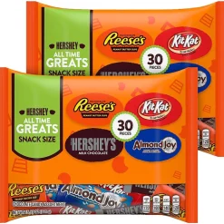 Hershey's All Time Greats 30 Pc. Snack Size Assortment Pack, 15.92 Oz., 2/Pack (246-01148)
