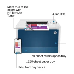HP LaserJet Pro LJP 4201dw Wireless Color Laser Printer, Single-Function, Print (4RA86F)