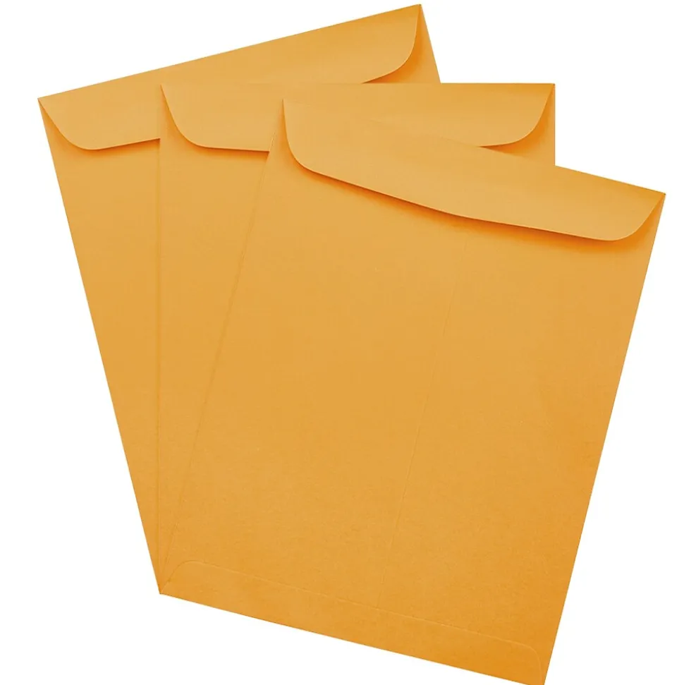 JAM Paper #15 1/2 Catalog Envelope, 12" x 15 1/2", Brown Kraft, 100/Pack (900493255)