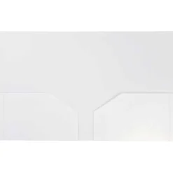 JAM Paper Heavy Duty Two-Pocket Plastic Folders, White, 6/Pack (383HWHD) Online