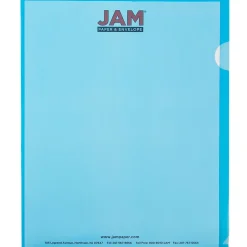 JAM Paper ® Plastic Sleeves, 9" x 12", Blue, 120/Pack (2226316987B) New
