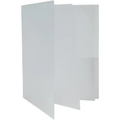 JAM Paper 6-Pocket Heavy Duty Plastic Folders, Clear, 2/Pack (389MP6cl)