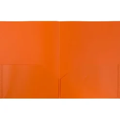 JAM Paper POP Two-Pocket Plastic Folders, , 6/Pack (382Eord) Orange Discount