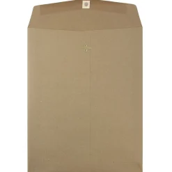 JAM Paper 10 x 13 Kraft Open End Catalog Envelopes with Clasp Closure, Brown Kraft Paper Bag, 100/Pack (563120854B)