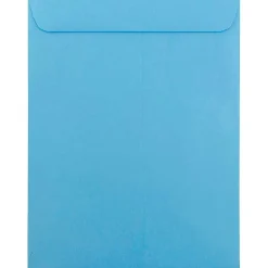 JAM Paper 10 x 13 Open End Catalog Colored Envelopes, Blue Recycled, 100/Pack (87725)