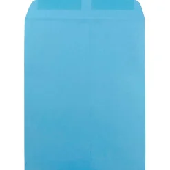 JAM Paper 10 x 13 Open End Catalog Colored Envelopes, Blue Recycled, 100/Pack (87725)