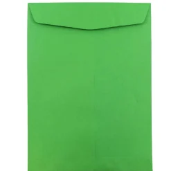 JAM Paper 10 x 13 Open End Catalog Colored Envelopes, Green Recycled, 100/Pack (V0128190)