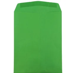 JAM Paper 10 x 13 Open End Catalog Colored Envelopes, Green Recycled, 100/Pack (V0128190)
