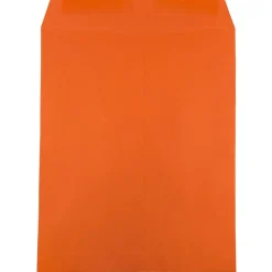 JAM Paper 10 x 13 Open End Catalog Colored Envelopes, Orange Recycled, 100/Pack (87766)