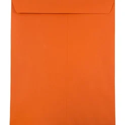 JAM Paper 10 x 13 Open End Catalog Colored Envelopes, Orange Recycled, 25/Pack (87766a)