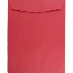 JAM Paper 10 x 13 Open End Catalog Colored Envelopes, Red Recycled, 100/Pack (V0128192)