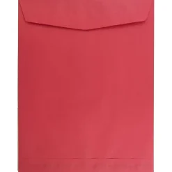 JAM Paper 10 x 13 Open End Catalog Colored Envelopes, Red Recycled, 25/Pack (v0128192a)