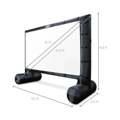 Kodak 144" Manual Floor Projector Screen, White/Black (RODPJINSCR1)