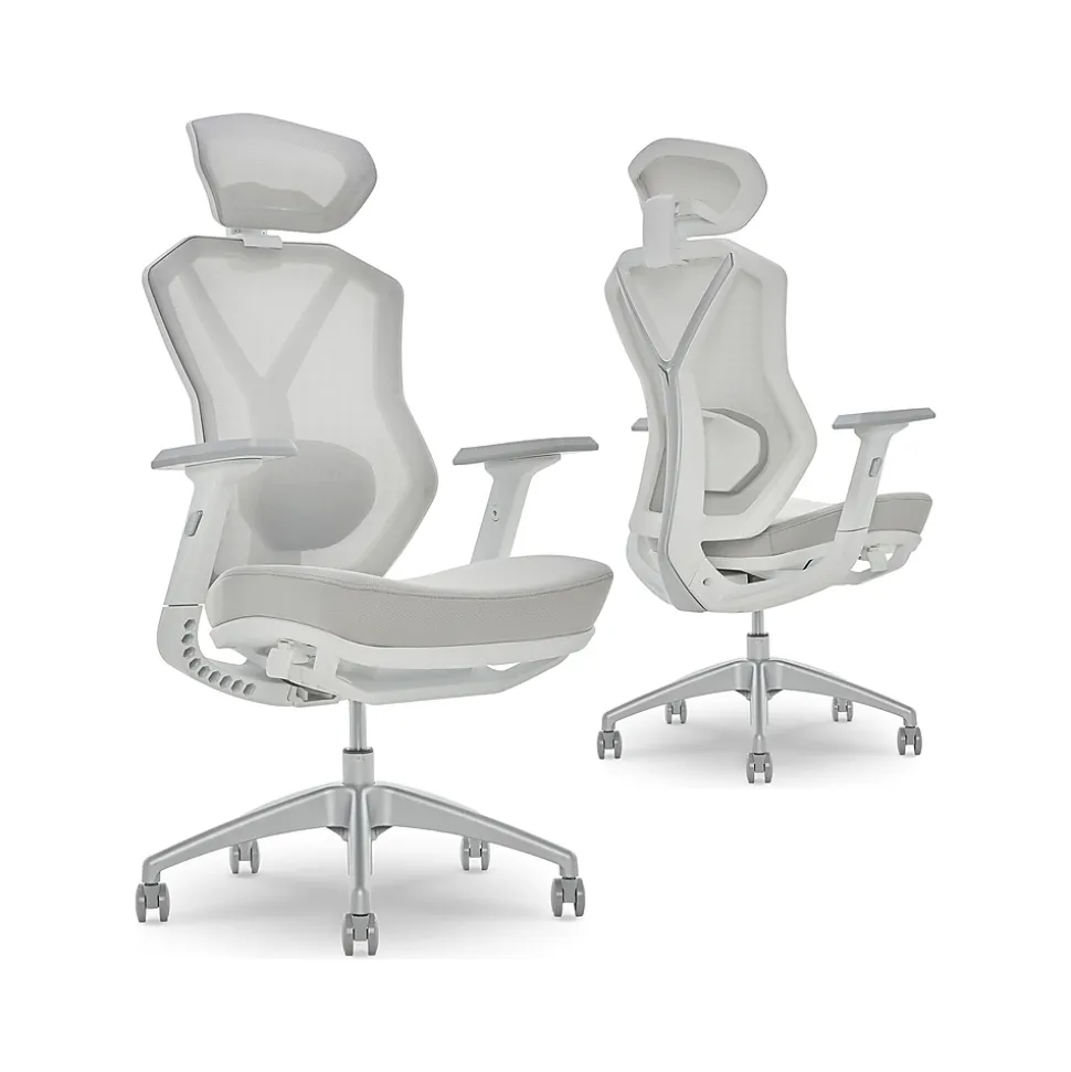 Lenovo Legion Mesh Ergonomic Racing Gaming Chair, Light Gray (52015LGRY)