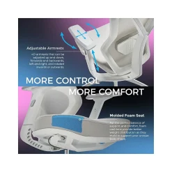 Lenovo Legion Mesh Ergonomic Racing Gaming Chair, Light Gray (52015LGRY)