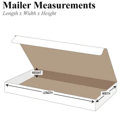 Literature Mailers, 16" x 8" x 3", White, 50/Bundle (ML1683)
