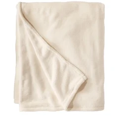 L.L.Bean Wicked Plush Throw, Antique White, Extra Large (0SAG301000)