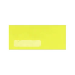 LUX #10 (4 1/8" x 9 1/2") Bright Window Envelopes, Electric Yellow, 250/BX