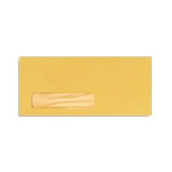 LUX #10 (4 1/8" x 9 1/2") Window Envelopes, goldenrod yellow, 500/BX