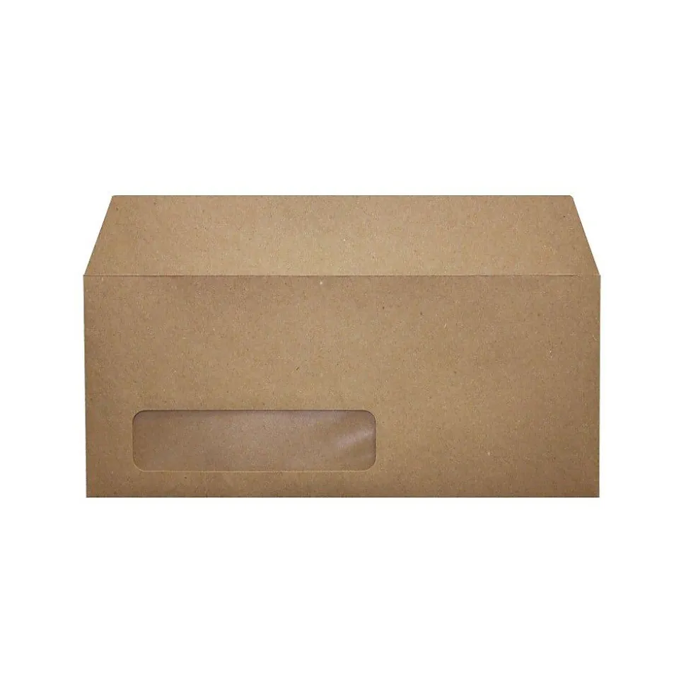 LUX #10 (4 1/8" x 9 1/2") Window Envelopes, Grocery Bag Brown, 500/BX