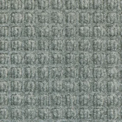 M+A Matting WaterHog Squares Classic Mat, Universal Cleated, 6' x 8', Medium Grey (2005768070)