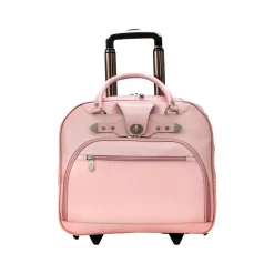 McKlein REDWOOD 15" Leather Rolling Laptop Bag, Pink (99699) Discount