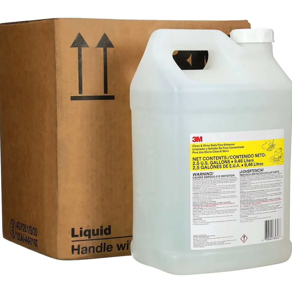 3M Clean & Shine Daily Floor Enhancer Concentrate 35A, 0.5 gal, 4/Carton