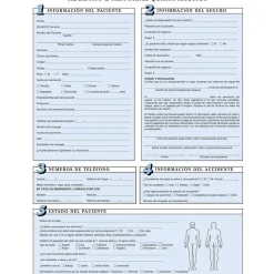 Medical Arts Press® Chiropractic Registration and History Form without Updates; Sky Blue, Spanish