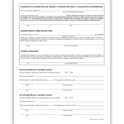 Medical Arts Press® Dental Registration and Medical History Form, Spanish
