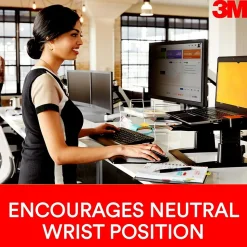 3M Gel Non-Skid Wrist Rest for Keyboards, Black (WR309LE)
