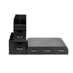 Mind Reader Plastic Coffee Pod Drawer 14 Compartment Condiment Organizer Set, 36 Pod Capacity, Black (CMB02-BLK)