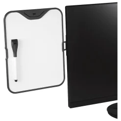 3Mâ„¢ Monitor Whiteboard with Document Clip, Black (MWB100B)