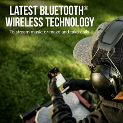 3M WorkTunes Connect and Solar Wireless Bluetooth Hearing Protector, 26 dB, Black (90573-DC)