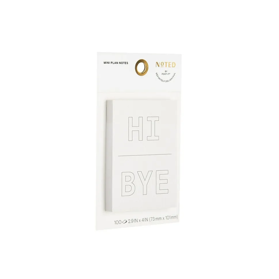 Noted by Post-it® Grey Hi and Bye Notes, 2.9" x 4", 100 Sheets/Pad (NTD5-34-HB)