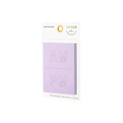 Noted by Post-it® Lilac A.M. and P.M. Notes, 2.9" x 4", 100 Sheets/Pad