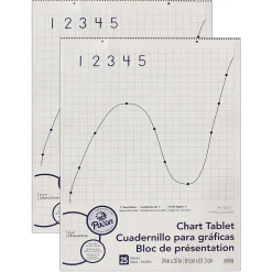 Pacon Easel Pad, 24" x 32", Grid Lined, 25 Sheets/Pad, 2 Pads/Bundle (PAC74700-2)