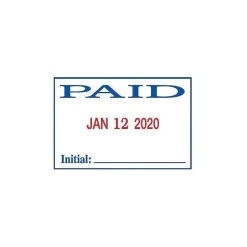 2000 Plus 2360 Dater, ENTERED, PAID, FAXED, RECEIVED, Blue and Red Ink (011035) Discount