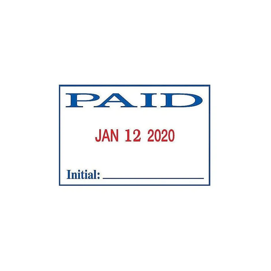 2000 Plus 2360 Dater, ENTERED, PAID, FAXED, RECEIVED, Blue and Red Ink (011035) Discount
