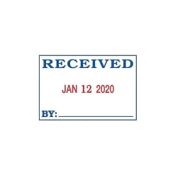 2000 Plus 2360 Dater, ENTERED, PAID, FAXED, RECEIVED, Blue and Red Ink (011035) Discount