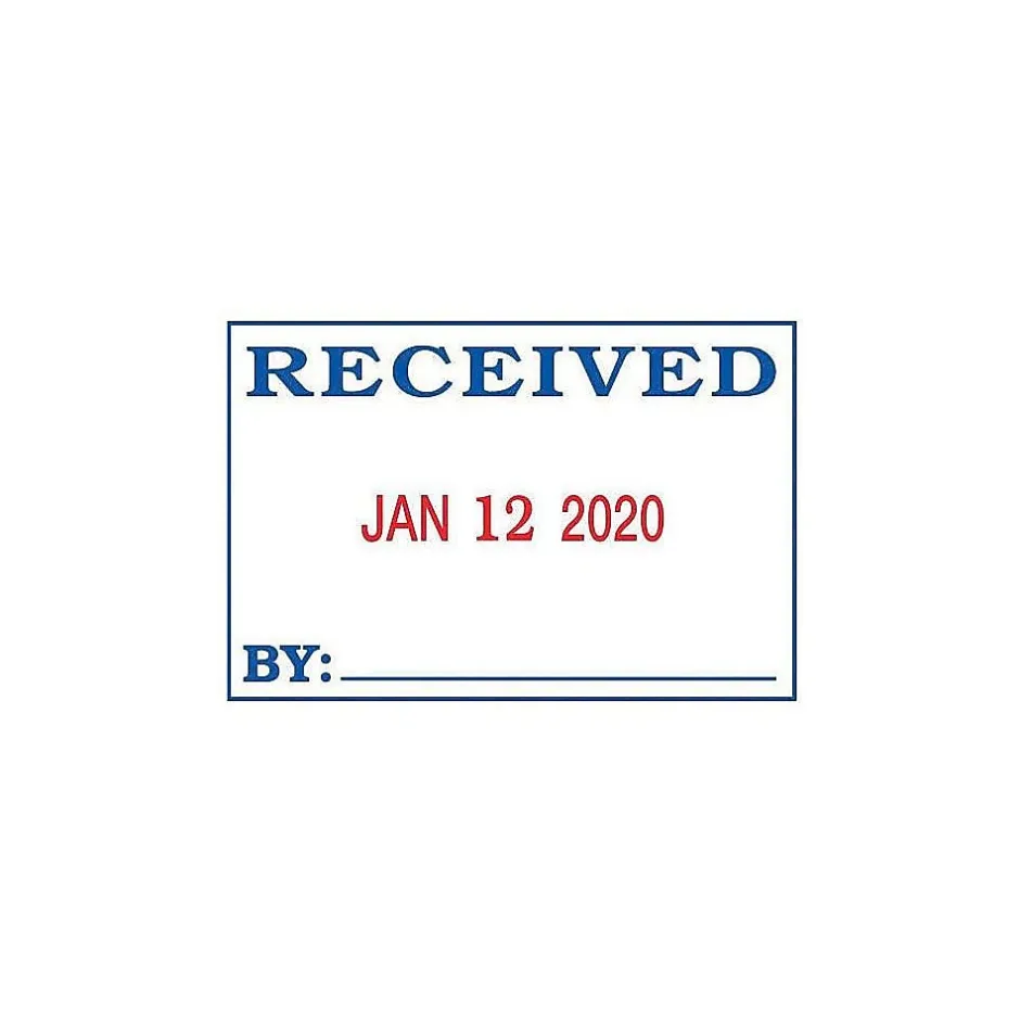 2000 Plus 2360 Dater, ENTERED, PAID, FAXED, RECEIVED, Blue and Red Ink (011035) Discount