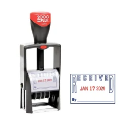2000 Plus Dater, RECEIVED, Blue and Red Ink (032880) Clearance