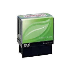 2000 Plus Green Line Pre-Inked Stamp, POSTED, Red Ink (035351)