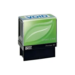 2000 Plus Green Line Pre-Inked Stamp, VOID, Blue Ink (098373) Best