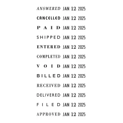 2000 Plus Message/Date Rectangle Stamps, , Black Ink (010180) Best