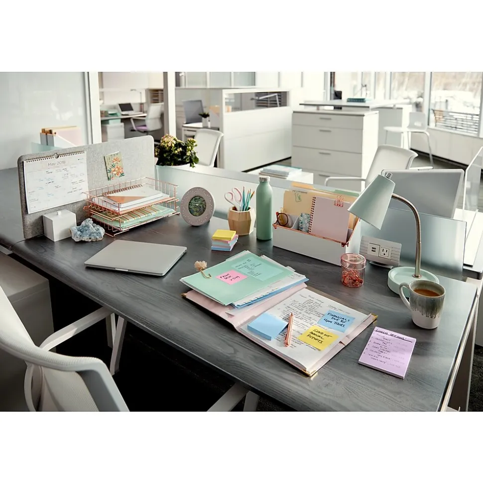 Post-it Greener Recycled Notes, 4" x 6", Sweet Sprinkles Collection, Lined, 100 Sheet/Pad, 5 Pads/Pack (6605PKRPA)