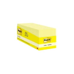 Post-it Notes, 3" x 3", Canary Collection, 90 Sheet/Pad, 24 Pads/Pack (65424CP)
