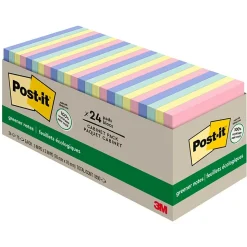 Post-it Recycled Notes, 3" x 3", Sweet Sprinkles Collection, 75 Sheet/Pad, 24 Pads/Pack (654R24CPAP)