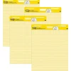Post-it Super Sticky Easel Pad, 25" x 30", Lined, 30 Sheets/Pad, 4 Pads/Pack (561VAD4PK)