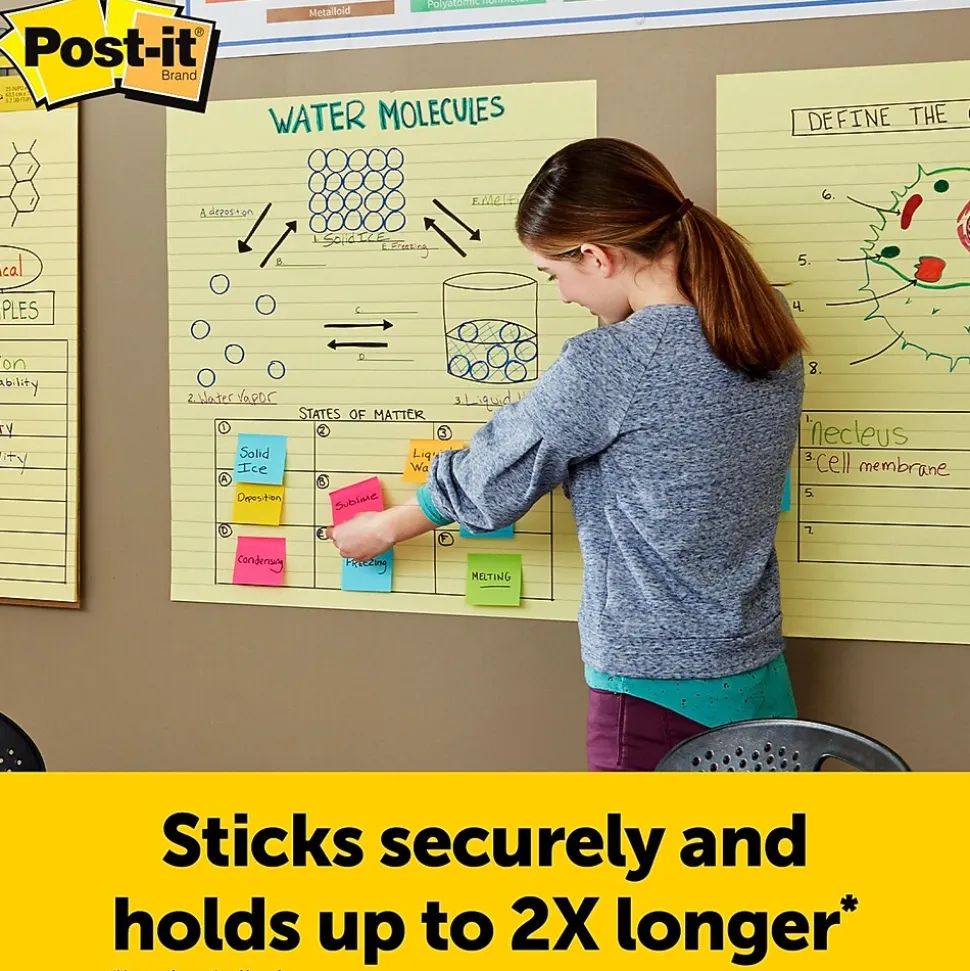 Post-it Super Sticky Easel Pad, 25" x 30", Lined, 30 Sheets/Pad, 4 Pads/Pack (561VAD4PK)