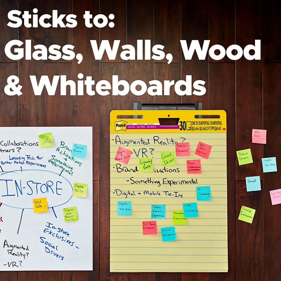 Post-it® Super Sticky Easel Pad, 25" x 30", Yellow with Lines, 30 Sheets/Pad (561)